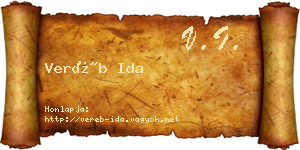 Veréb Ida névjegykártya