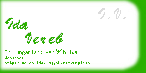 ida vereb business card